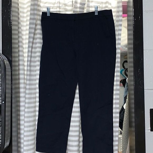 Anne Klein Navy Work Pants Ankle Length - Picture 1 of 5